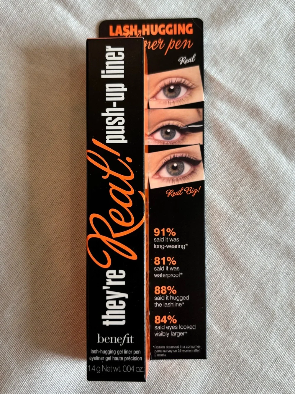 NEW Benefit They’re Real! Full Size Black Gel Eyeliner Pen Waterproof